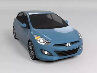 HYUNDAI I30 LOWPOLY Low-poly 3D model
