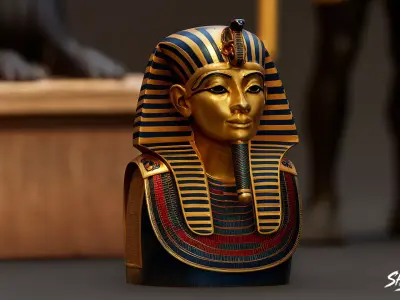 Egyptian Royal Myth Statue Pack VOL1 Low-poly 3D model