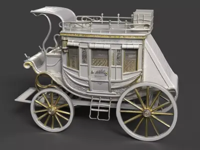 stage coach figure 3D model