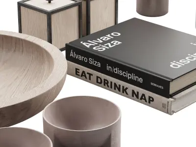 055 Living decor set NATURE ACCESSORIES 02 3D model