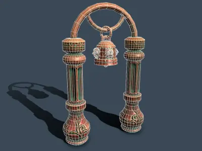 Arch bell  Low-poly 3D model