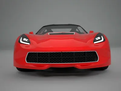 Luxury sports car Stingrey 3D model