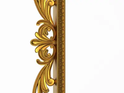 Carved Picture Frame 3D model 3D model