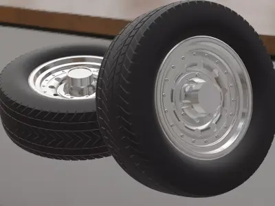 3D Printable Rim and Tire Model 3D print model