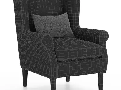 Sherlock Highback Armchair Low-poly 3D model