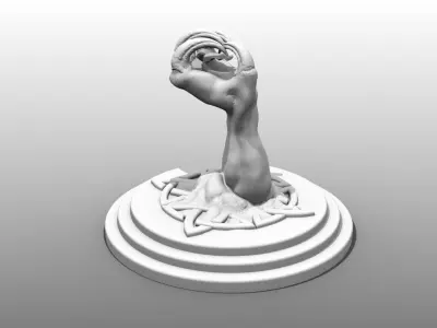 Horned Dragon Ring W Armature 3D print model