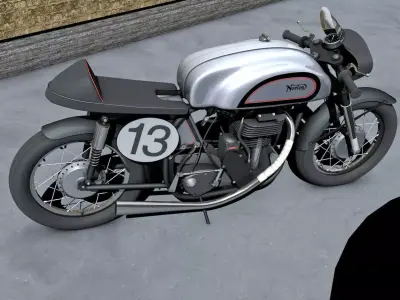 Norton Manx Motorcycle 3D model