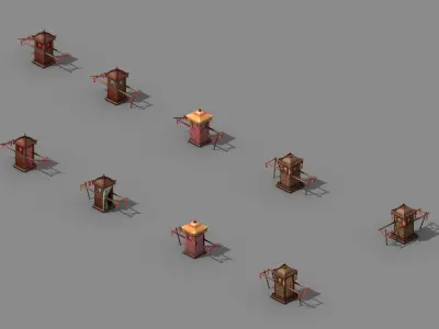 Game Official - Transportation - Wooden Car 04 3D model