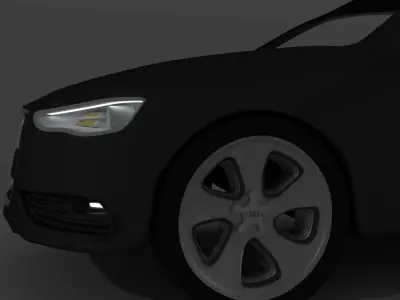  Audi a3 sportback 2013 Free low-poly 3D model