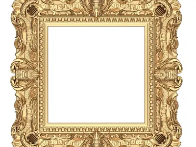 Classic Frame 02 Low-poly 3D model