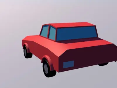 Low poly car Low-poly 3D model 17