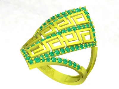 A5029 Luxury Fashion Diamond Women Ring 3D Print 3D print model