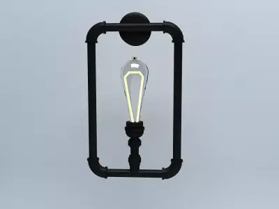 Wall Lamp Black Lamp Free 3D model