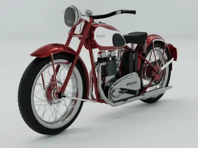 1948 Triumph Speed Twin 3D model