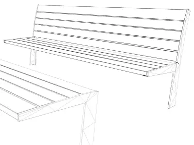 urban benches - city of Munich Free 3D model