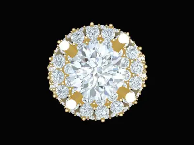 Luxury Multi Layer Diamond Engagement Ring for Women  1813 3D print model