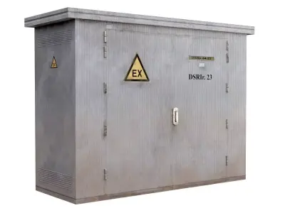 LowPoly electric meter box Low-poly 3D model