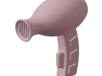 Plastic Premium Hair Dryer Toy 3D model