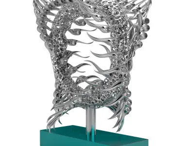 Skeleton Sculpture fantasy 3D model