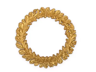 Classic decor Wreath Ornate  ornament carved 51 3D model