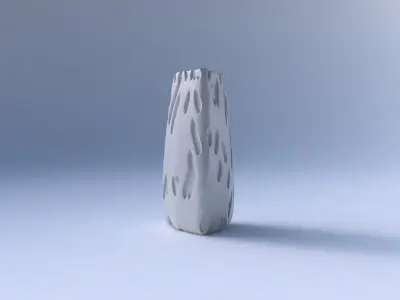 Vase triangle with cavities smooth 3D print model