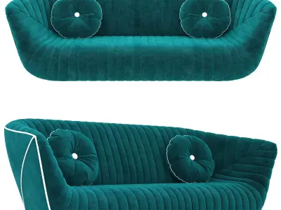 Nautil sofa 3d model Low-poly 3D model