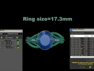 Verdant Grace Ring 3D print model