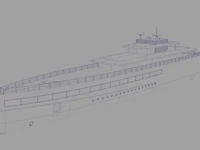 Feadship Venus Steve Jobs Yacht - NURBs and Polygon Model 3D model