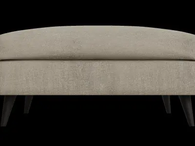 Rectangle Brown Pouf 3D model