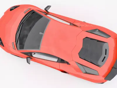 Lamborghini Aventador Low-poly 3D model