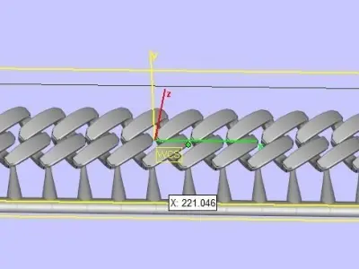 Baguette Shape Cuban Chain For Everyday Use  3D print model