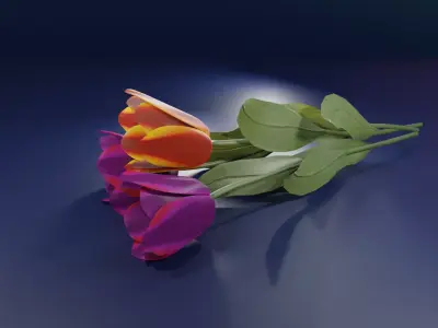 Free flowers for the holiday Free 3D model