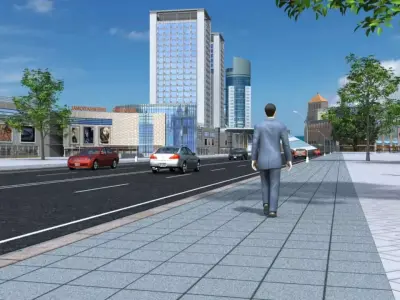 City Street 3D model