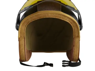 Moto helmet leather 02 3D model