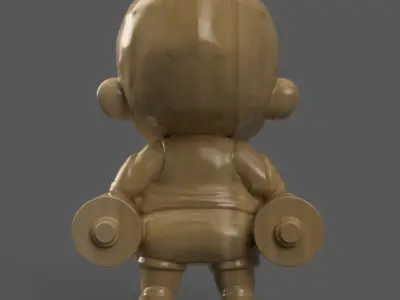 Cute Gym Baby 3D Model STL File for Fun Decoration 3D print model