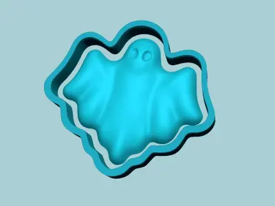 Halloween Molding A04 Ghost - Chocolate Silicone Mold 3D print model