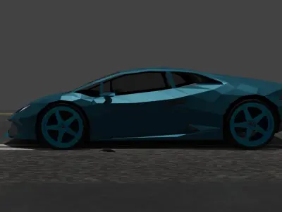 Luxury Sports Car 3D Model Low-poly 3D model
