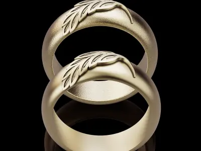 Lux  rings earrings  printable gold jewelry printable 3D model 3D print model