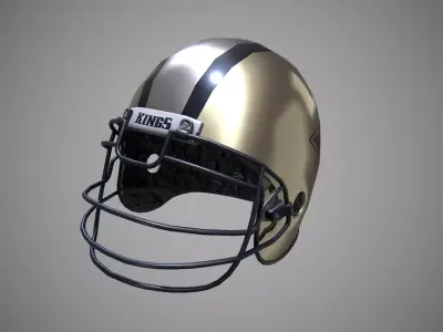 Low poly Football helmet PBR Game-ready  Low-poly 3D model