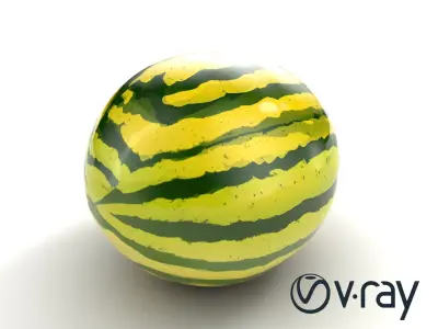 Realistic Watermelon Model Pack with Detailed Textures Low-poly 3D model