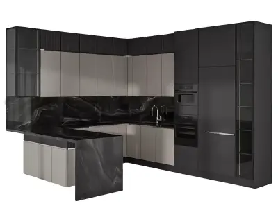 kitchen cabinet 01 3D model