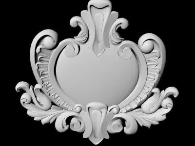 Central decor ornament for furniture 3D model 782