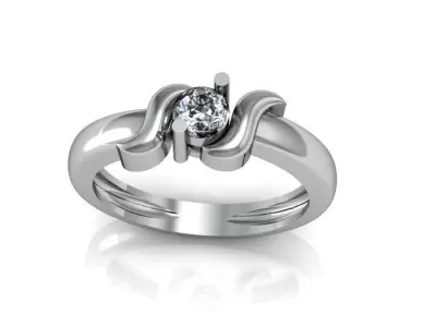 solitaire ring 3D print model