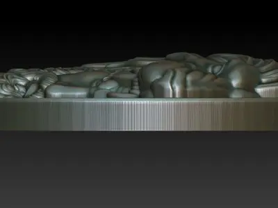 Hercules coin with head of lion 3D print model