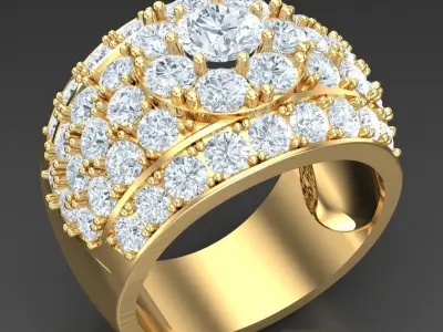 Luxury Men Rings Designs 6MR059 3D print model