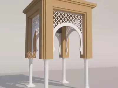 Traditional Moroccan Door  3D model
