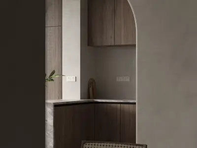 Modern living room dining room interior scenes 511 3D model