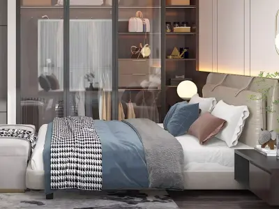 Modern bedroom 3D model