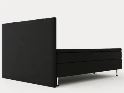 Meja Bed Package 160x200cm Black With Neck Pillow Low-poly 3D model