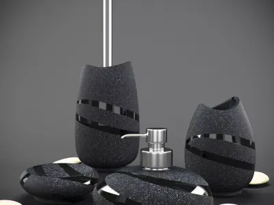 bathroom accessories 01 3D model